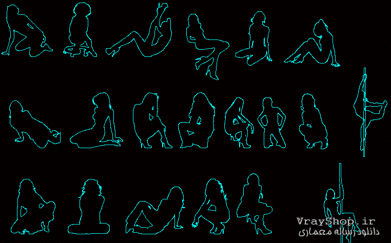 پرسوناژ انسان در حال رقص : دانلود رایگان نقشه اتوکد با فرمت Dwg