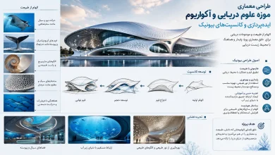 ایدهپردازی و کانسپتهای بیونیک در طراحی موزه علوم دریایی 🐬 23 ایدهپردازی و کانسپتهای بیونیک در طراحی موزه علوم دریایی