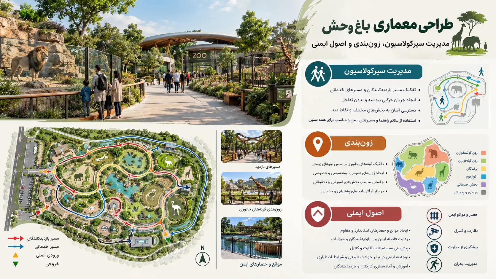 کانسپت های معماری بیوفیلیک، آموزش و حفاظت از محیط زیست در باغ وحش 🌍 2 معماری بیوفیلیک و ایده پردازی معاصر باغ وحش