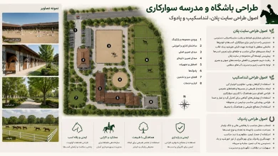اصول طراحی سایت‌ پلان، لنداسکیپ و پادوک در مجموعه سوارکاری