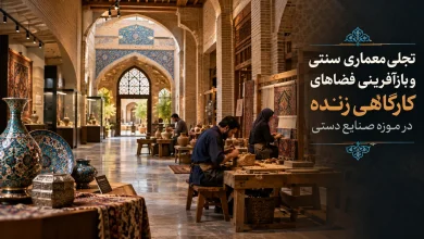 تجلی معماری سنتی و بازآفرینی فضاهای کارگاهی زنده در موزه صنایع دستی 🎨 36 تجلی معماری سنتی و بازآفرینی فضاهای کارگاهی زنده در موزه صنایع دستی