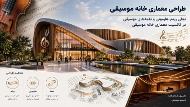 تجلی ریتم، هارمونی و نغمههای موسیقی در کانسپت معماری خانه موسیقی 🎻 23 تجلی ریتم، هارمونی و نغمههای موسیقی در کانسپت معماری خانه موسیقی